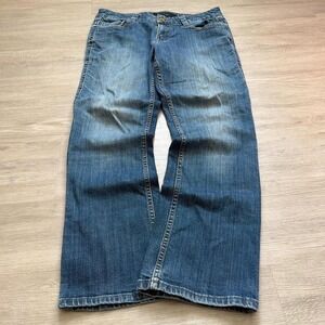 32x28 Blue Bootcut Faded Denim Jeans Y2K 2000s Vintage Grunge
